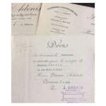 Adenis, plomberie - couverture - gaz, paris : 5 lettres (1941 / 42 / 43) & 1 devis (1941