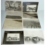 A�roport de copenhague, d�cembre 1952, douglas dc4 s. a. s. sur le tarmac et en vol, lot de 8 photos