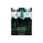 Affiche films  matrix reloaded  au recto et  le monde de nemo  au verso, format 40 x 54 cm