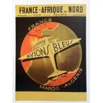 Affiche france afrique du nord avions bleus