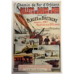 Affiche plage bretagne