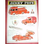 Affiche publicitaire dinky toys (vehicules de pompiers).
