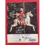 Affiche publicitaire de presse avion sabena belgian world airlines dimension : 26 x 35 cm Affiche publicitaire de presse avion sabena belgian world airlines dimension : 26 x 35 cm