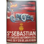 Affiche san sebastien 1928 circuit automobile