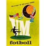 Affiche sverige sude football 1958