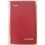 Agenda calendrier de poche klinger 1974