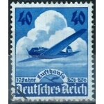 Allemagne, 3me reich 1936, beau timbre de poste arienne yvert 54, 10me anniversaire de la compagnie ...