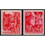 Allemagne 3me reich 1945, trs beaux timbres neufs * * luxe yvert 825 et 826, derniers timbres emis, ...