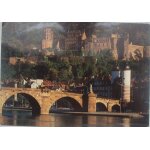 Allemagne. . heidelberg . vieux pont et ch�teau . au verso timbre 80 deutsche bundespost clara schumann. ...