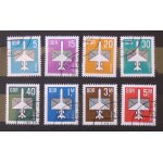 Allemagne rda ddr - lot de 8 timbres oblitrs poste arienne n 8 a 15 - cote 7, 20 euros