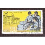 Allemagne rda ddr n 2244 oblit�r�, 20p � etablissements pour la formation des agents des p. t. t. : el�ves ...