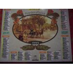 Almanach du facteur 1993 - le pass� illustration attelage chevaux - anim� - personnages - vosges n88 ...