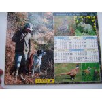 Almanach du facteur la poste 2001 - b�casse perdrix lapin chasse perche carpe p�che - vosges n88 - oberthur ...