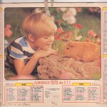 Almanach des p. t. t. jean lavigne 1979 garon et cochon d'inde / dejeuner champtre