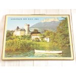 Almanach des p. t. t. ptt poste 1963 oller le ch�teau de duingt (haute - savoie), berg�re moutons prairie ...