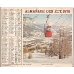 Almanach des ptt 1979 cartier - bresson pra - loup (hautes alpes), yvoires (haute savoie)