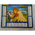 Almanach des ptt - ann�e 2004 - le roi lion et winnie - disney