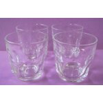 Ancien lot de 4 : verre a vin, eau ou autre - verre translucide - 8 cl - arcoroc france