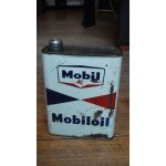 Ancien bidon metal tole 2l huile mobil mobiloil, vintage. Ancien bidon metal tole 2l huile mobil mobiloil, vintage.