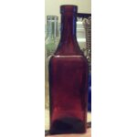 Ancien - bouteille de sirop -   hemoglobine deschiens   - en verre brun - vide