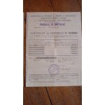 Ancien certificat de controle des semences de pommes de terre de bretagne ann�e 1926