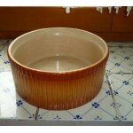 Ancien moule a souffl� cannel� marque durofeu n3 - diam�tre 15cm, hauteur 07cm env - terre cuite