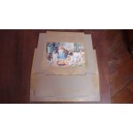 Ancien porte courrier ou porte lettre chromo, decor chats chien, ca 1920.