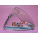 Ancien porte stylo / presse papier   aquarium avec poissons