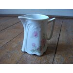 Ancien pot a lait porcelaine de saxe, offert par le chocolat ibled, style art deco, ca 1920