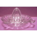 Ancien presse agrumes orange, citron. . . verre translucide - années 80's Ancien presse agrumes orange, citron. . . verre translucide - années 80's