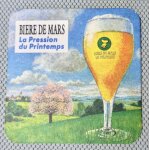 Ancien sous bock biere pelforth. biere de mars. la pression du printemps