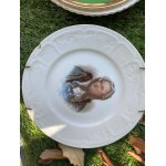 Ancienne assiette st amand lebacqz & m. bouchart portrait marie leczinska
