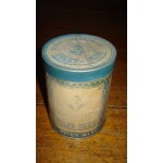 Ancienne boite metal tole 250g  biscuit lact� filet - bleu, quimper , vintage.