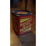 Ancienne boite metal tole  bouillon gras maggi , ca 1930.