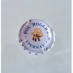 Ancienne capsule champagne pol roger. blanche , bleue, et or.