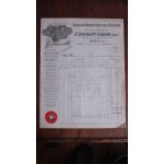 Ancienne facture 1910  p. duchapt - caron, vernis, couleurs, enduits .