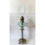 Ancienne lampe a p�trole huile k�ros�ne france 1900  ; ada ; bronze art nouveau