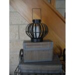 Ancienne lanterne porte - bougie en m�tal vielli