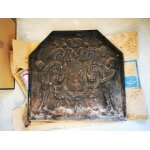 Ancienne plaque en fonte de fond de chemin�e