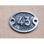 Ancienne plaque fonte num�ro 43
