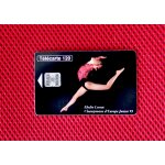 Ancienne t�l�carte gym. 120u. e. lussac - dn. f424. sc7. 09 / 93. trait noir sous les num�ros. t�l�carte ...