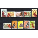 Animaux faune chasse roumanie srie complte (116) de 10 timbres oblitrs