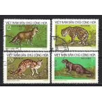 Animaux faune sauvage vietnam du nord srie complte (137) de 4 timbres oblitrs