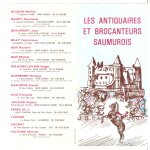 Les antiquaires et brocanteurs saumurois prospectus publicit avec chteau et cheval saumur maine - et ...