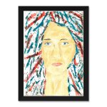 Aquarelle pastel papier gros grain 300 gr cadre bois