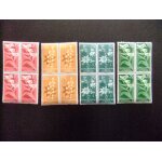 Ar guin�e espagnole 1959 / flora flores (ricinus bulgaris edifil 391 / 394 * * yvert 406 / 409 mnh