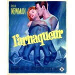 L'arnaqueur de robert rossen - paul newman - affiche originale 45 x 56 ( grinsson) - 1961 - tr�s ( petit ...