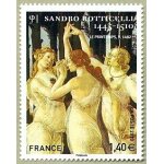Art :  ; les trois gr�ces ; de sandro boticelli ann�e 2010 n 4519 yvert et tellier luxe