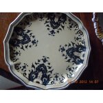 Assiette ancienne quevilly faience des salins