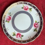 Assiette cauldon antique peinte a la main en porcelaine anglaise.